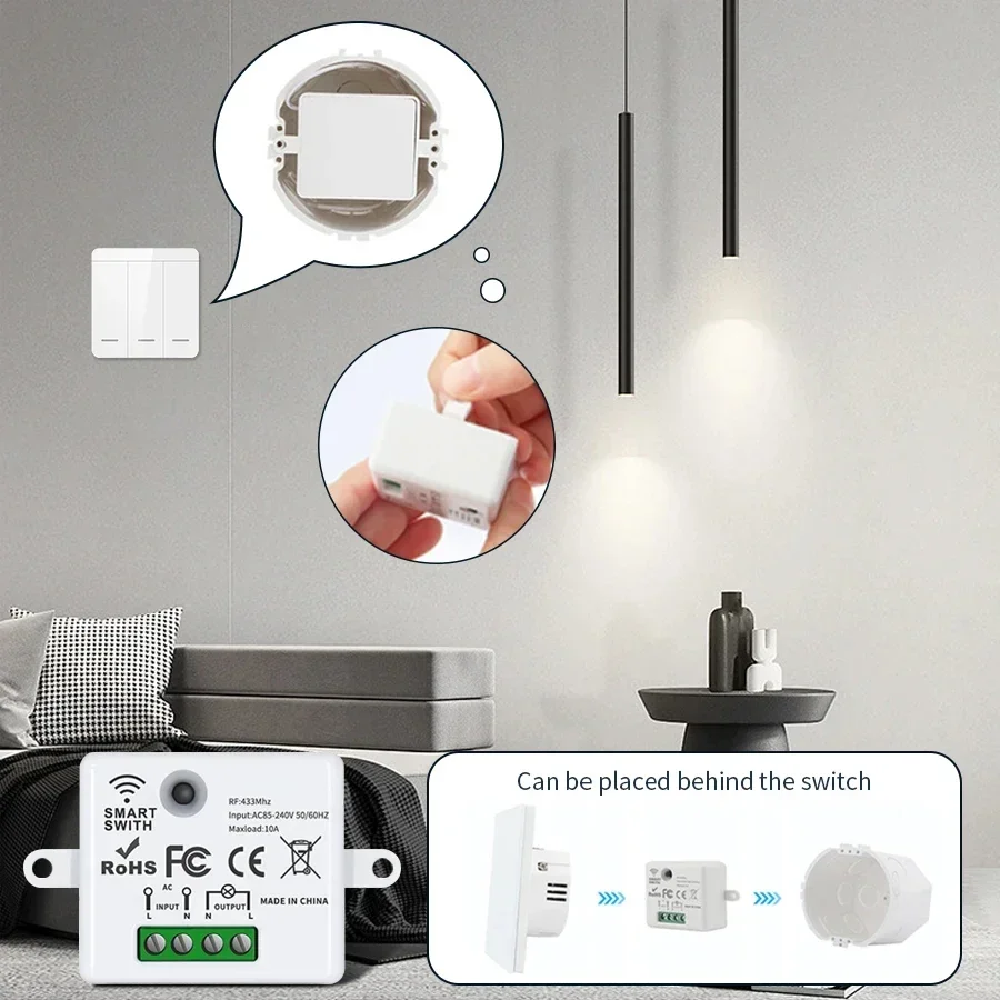RF 433MHz Wireless Remote Cont - Universal Remote Smart Home 评论和价格