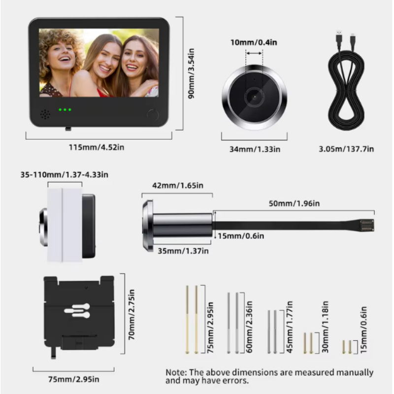 Danmini 4.3inch 2K Smart Life  - Smart Home Video 评论和价格