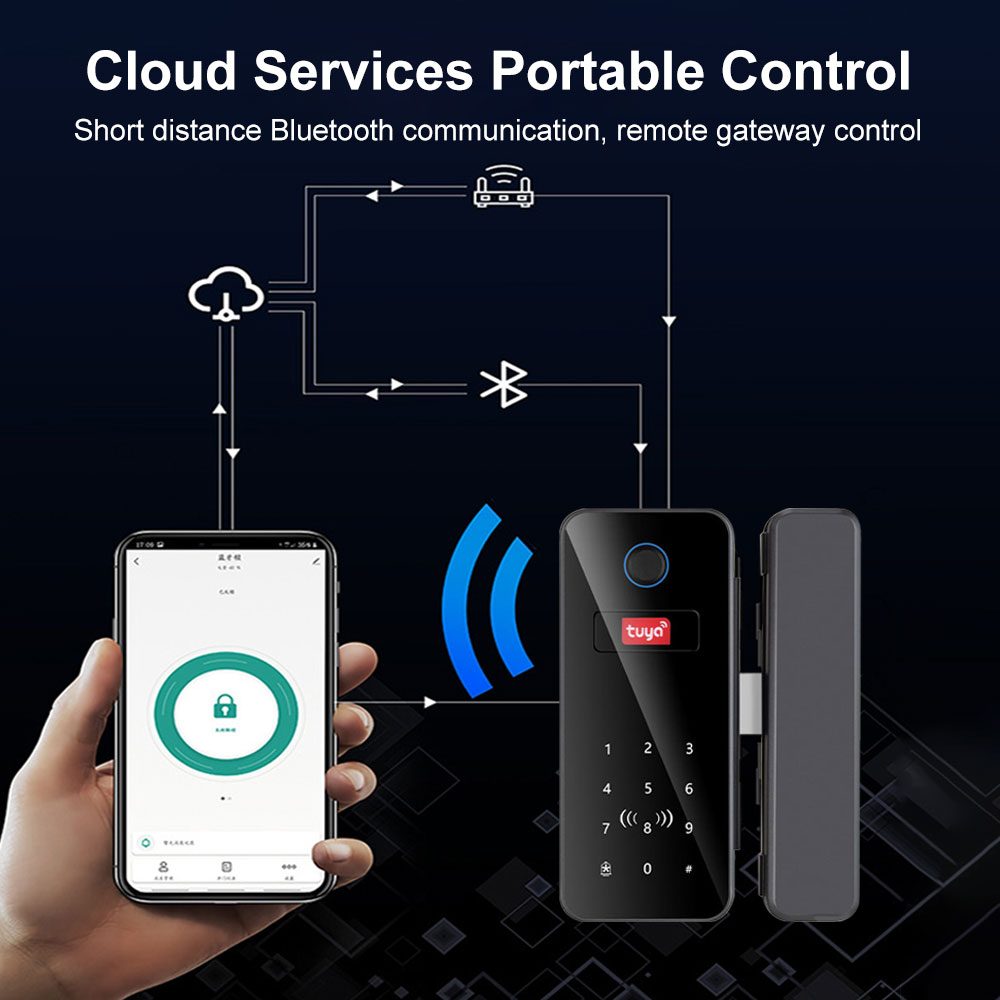 Intelligent Lock Glass Door Pa - Smart Home Door Lock 评论和价格