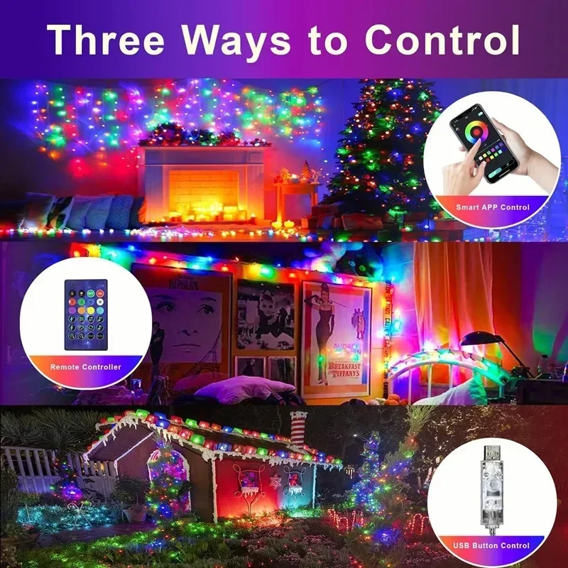 RGBIC LED String Lights Smart  - Smart Home Yellow 评论和价格