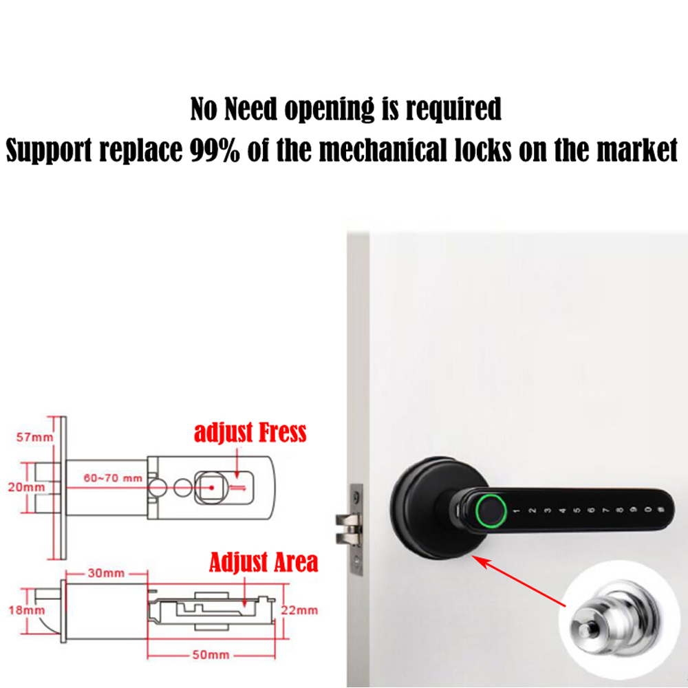 TTLock Smart Bluetooth Fingerp - Smart Home Door Lock 评论和价格
