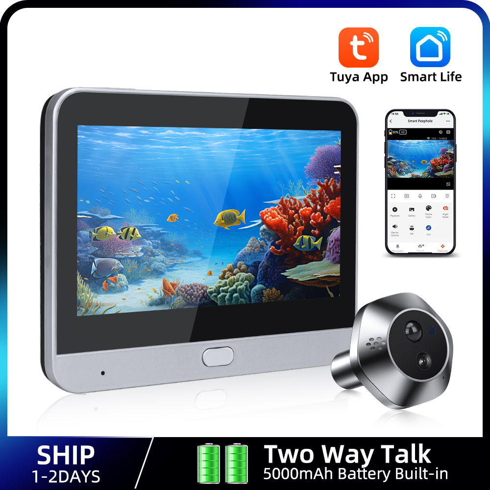 1080P WiFi Peephole Tuya Smart - Smart Home Video 评论和价格