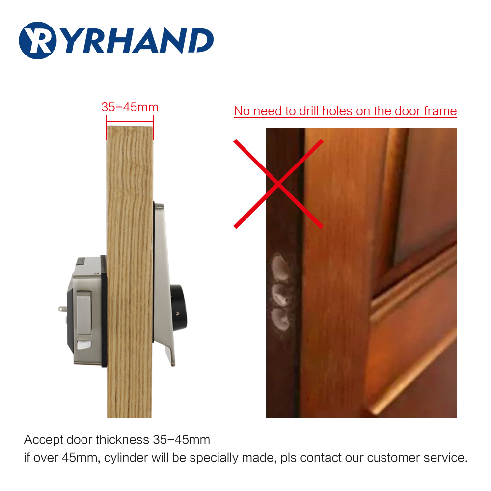 Waterproof Smart door rim lock - Smart Home Door Lock 评论和价格