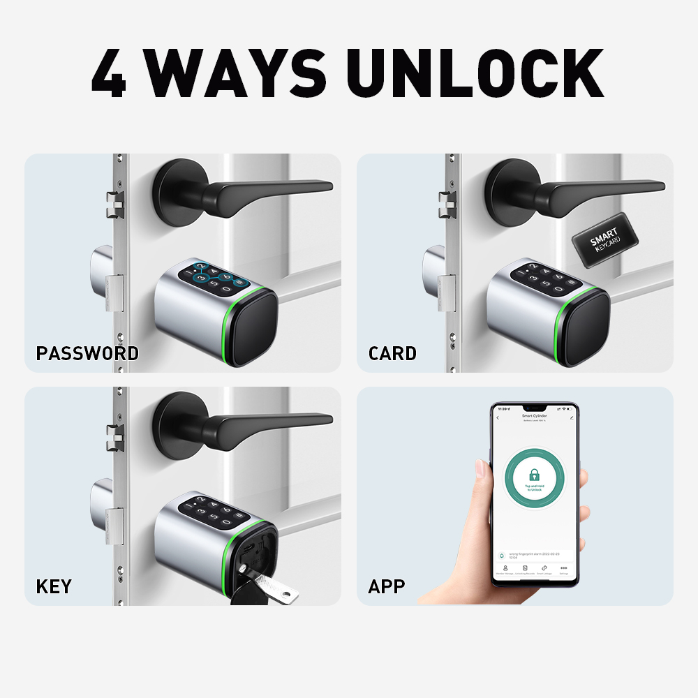 Smart Cylinder Lock Tuya 60-90 - Smart Home Door Lock 评论和价格